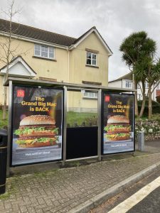 Paignton Advertising Shelter 172 Panel 1 Dartmouth Road outside 153 adjacent Seafields