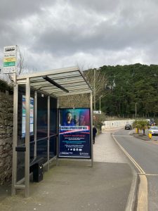 Paignton Advertising Shelter 31 panel 3 Torbay Road outside British Gas opposite SW Coast Path