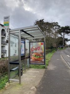 Paignton Advertising Shelter 38 Panel 3 Dartmouth Road adjacent Quay West