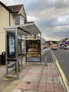 Paignton Advertising Shelter 44 Panel 3 Torquay Road opposite 348 adjacent Church