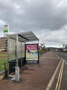 Paignton Advertising Shelter 48 Panel 3 Esplanade Road outside Marine Hotel