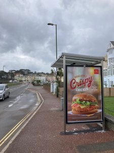 Paignton Advertising Shelter 48 Panel 4 Esplanade Road outside Marine Hotel