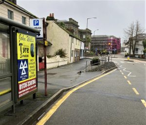 Penzance Advertising Shelter 20 Panel 2 Alverton Road opposite First and Last Inn