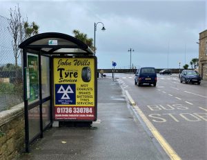 Penzance Advertising Shelter 3 Panel 3 Alexandra Road adjacent Tennis Courts