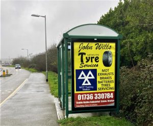 Penzance Advertising Shelter 33 Panel 4 Jelbert Way opposite Sainsburys