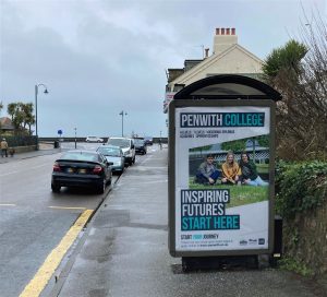 Penzance Advertising Shelter 4 Panel 4 Alexandra Road opposite Tennis Courts