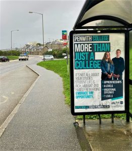 Penzance Advertising Shelter 6 Panel 4a Chyandour Cliff near TESCO