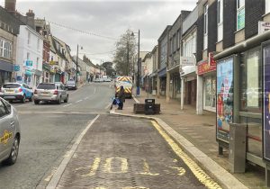 Saltash Advertising Shelter 1 Panel 1 Fore Street near North Street adjacent Barbers