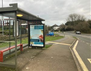 Saltash Advertising Shelter 33 Panel 3 Callington Road adjacent Lidl and McDonalds