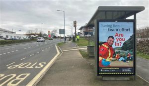 Saltash Advertising Shelter 33 Panel 4 Callington Road adjacent Lidl and McDonalds