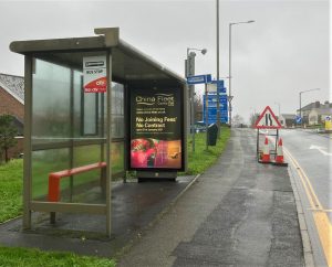 Saltash Advertising Shelter 48 Panel 3 North Road adjacent A38