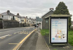 Saltash Advertising Shelter 48 Panel 4 North Road adjacent A38