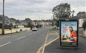 Saltash Advertising Shelter 5 Panel 4 Callington Road junction New Road adjacent Funeral Directors