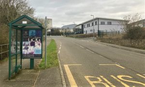 Saltash Advertising Shelter 50 Panel 3 Pillmere Drive opposite Paddock Close