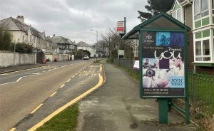 Saltash Advertising Shelter 51 Panel 4 Callington Road adjacent St Anne's Rest Home