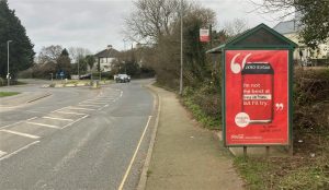 Saltash Advertising Shelter 52 Panel 4 Callington Road opposite Lidl and McDonalds