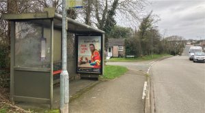 Saltash Advertising Shelter 6 Panel 3 Oaklands Drive adjacent Oaklands Green