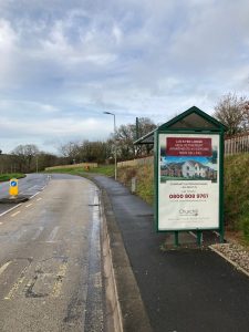 Sidmouth Advertising Shelter 201 Panel 4 Stowford Rise near Waitrose