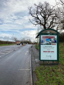 Sidmouth Advertising Shelter 202 Panel 4 A3052 High Street near Waitrose