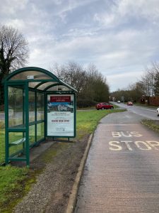 Sidmouth Advertising Shelter 203 Panel 3 A3052 opposite Bowd Inn