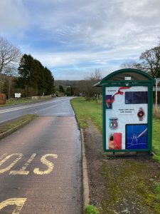 Sidmouth Advertising Shelter 203 Panel 4 A3052 opposite Bowd Inn