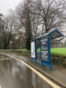 Tavistock Advertising Shelter 1 Panel 2 Plymouth Road adjacent Pixon Lane opposite School