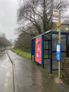 Tavistock Advertising Shelter 3 Panel 1 Plymouth Road adjacent Lidl opposite Hawthorn Road