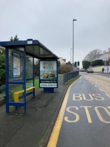 Teignmouth Advertising Shelter 10 Panel 3 Bitton Park Road adjacent Exeter Road