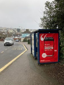 Teignmouth Advertising Shelter 11 Panel 4 Bishop Steignton Road opposite Mill Lane