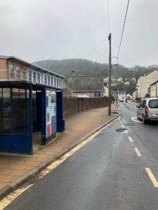 Teignmouth Advertising Shelter 12 Panel 1 Bridge Road adjacent School Lane