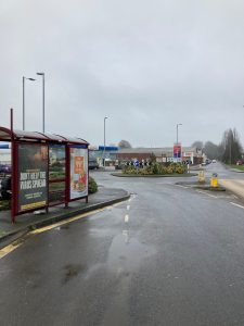 Tiverton Advertising Shelter 10 Panel 1 Blundell's Way outside Tesco