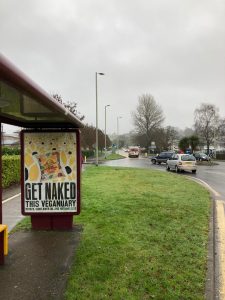 Tiverton Advertising Shelter 13 Panel 3 Kennedy Way opposite Morrisons