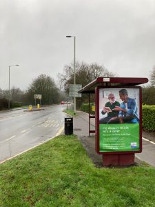 Tiverton Advertising Shelter 13 Panel 4 Kennedy Way opposite Morrisons