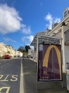 Torquay Adverising Shelter 1 Panel 4 Babbacombe Road opposite 497