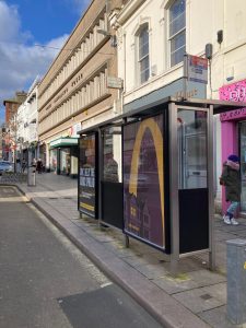 Torquay Advertising Shelter 15 Panel 2 Union Street adjacent 101 opposite Mcdonald's