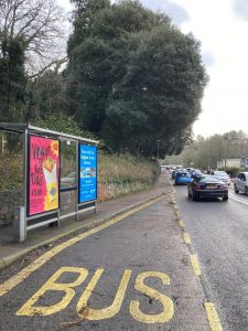 Torquay Advertising Shelter 21 Panel 1 Newton Road opposite Shiphay Lane