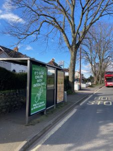 Torquay Advertising Shelter 24 Panel 1 Newton Road adjacent 138 opposite Lidl