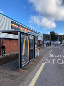 Torquay Advertising Shelter 26 Panel 1 Hele Road adjacent Farmfoods