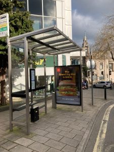 Torquay Advertising Shelter 51 Panel 3 Tor Hill Road opposite 16 adjacent Subway