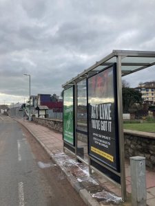 Torquay Advertising Shelter 58 Panel 2 Torbay Road adjacent Cockington Lane