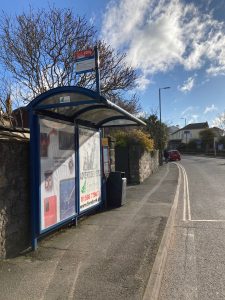 Torquay Advertising Shelter 710 Panel 1 Babbacome Road adjacent 4 opposite Funeral Directors