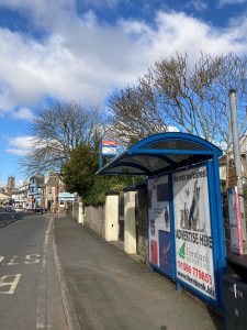 Torquay Advertising Shelter 710 Panel 2 Babbacome Road adjacent 4 opposite Funeral Directors