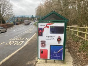 Totnes Shelter 502 Panel 4 A385 ASHBURTON ROAD Opposite King Edwards School (Outbound)