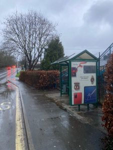 Totnes Shelter 503 panel 4 A385 Ashburton Road Outside King Edwards School