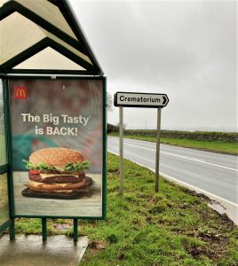 Truro Advertising Shelter 3 Panel 3 Newquay Road opposite Penmount