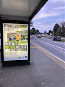 Truro Advertising Shelter 8 Panel 3 A390 Tresawls Road adjacent McDonalds