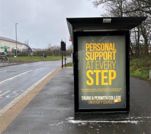 Truro Advertising Shelter 8 Panel 4 A390 Tresawls Road adjacent McDonalds