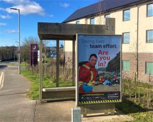 Wadebridge Advertising Shelter 64 Panel 4 Goneva Hill outside Premier Inn