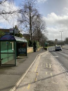 Yeovil Advertising Shelter 6520 Panel 3 Kingston outside Hospital