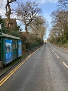 Yeovil Advertising Shelter 6526 Panel 1 Illchester Road opposite Yeovil Univeristy